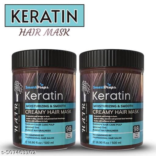 Hair Mask for Dry Damaged Hair | For Smoothening & Shining Hair | All Hair Types Hair Mask - 500ml (Pack of 2)