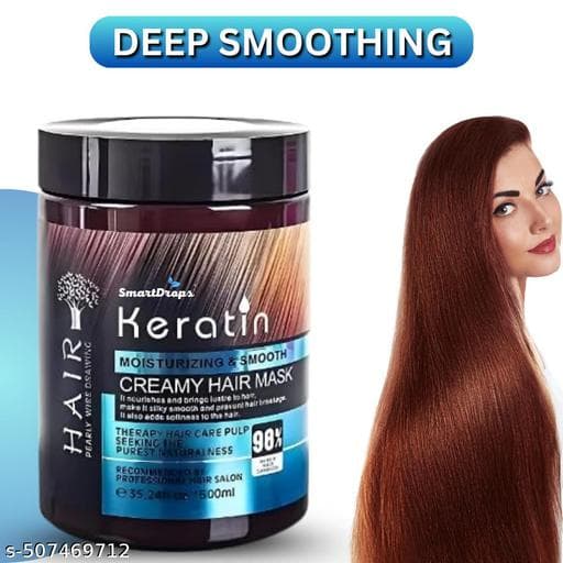 Keratin Hair Mask for Anti-Hair Fall, Dry-Damaged & Frizzy Hair | Hair Mask for Man & Woman | Hair Mask - 500ml(Pack of 1)